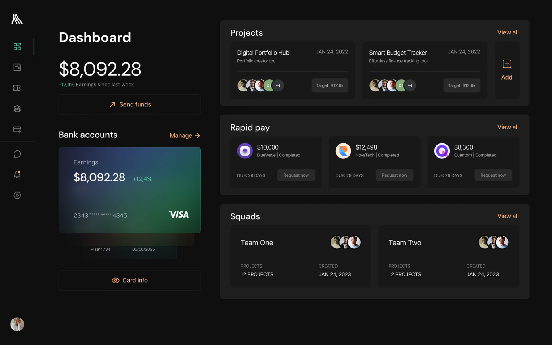 Pentas dashboard screenshot 4